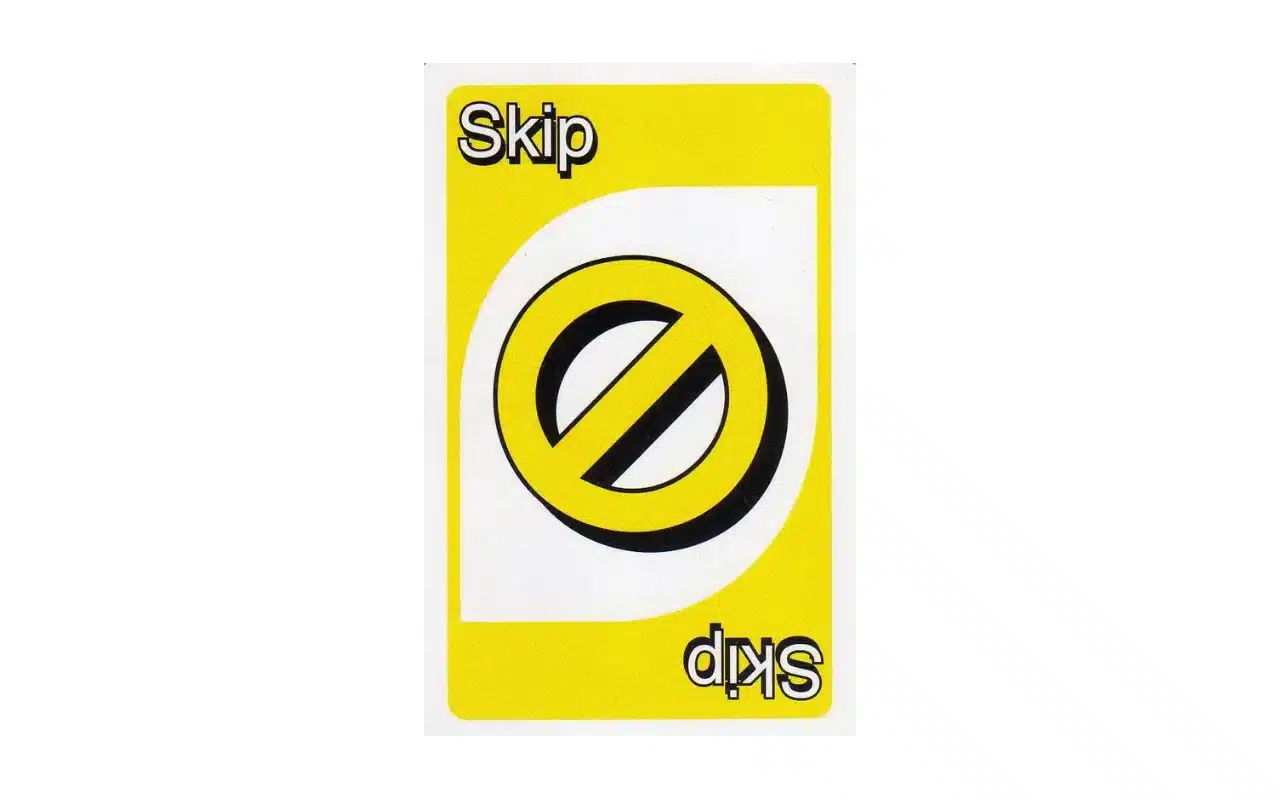 Skip Card Uno Skip Card Uno