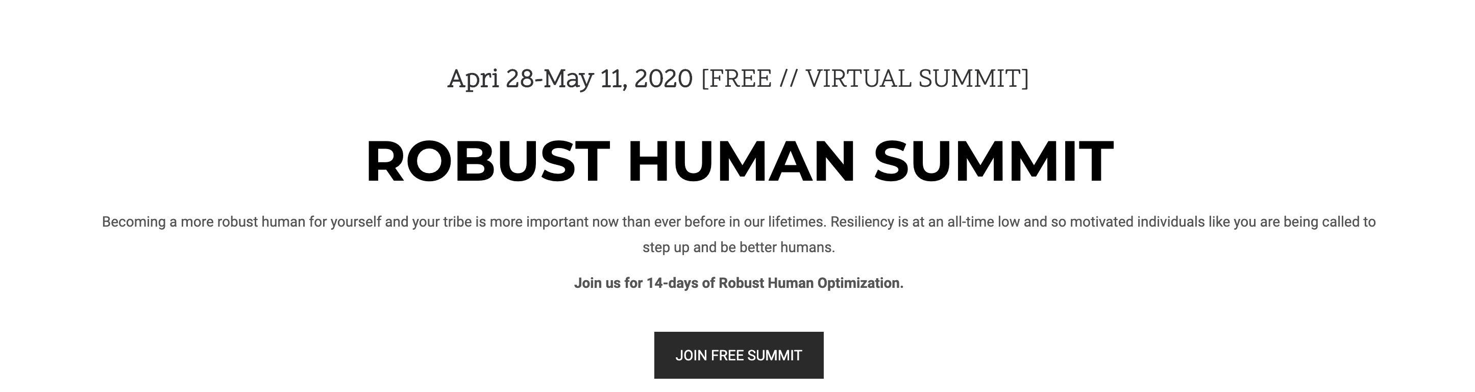 Robust Human Summit