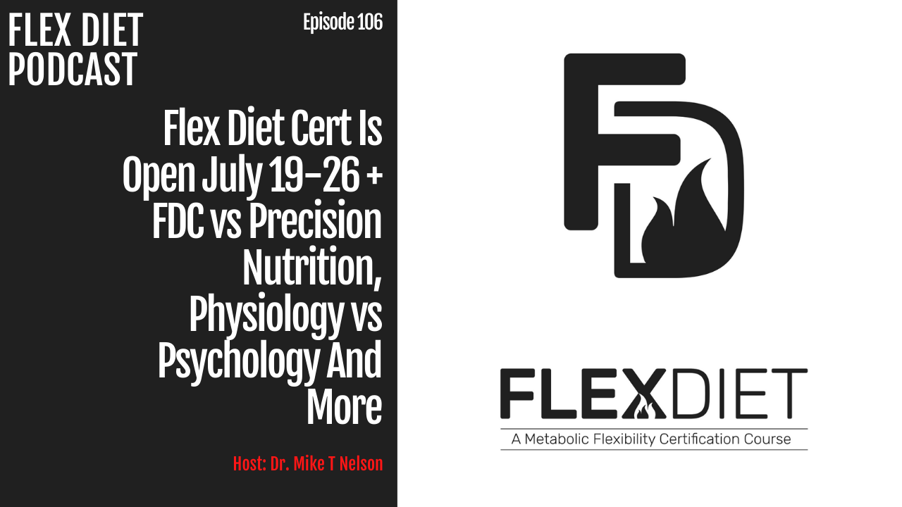 Flex Diet Cert is Open