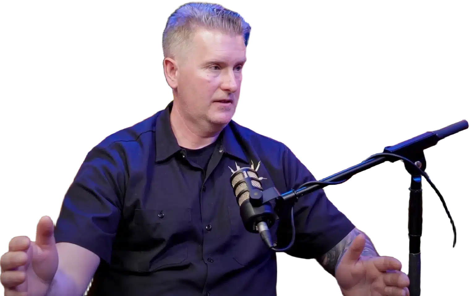 Dr Mike T Nelson Podcast Host Engaged in Conversation