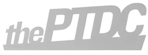 The PTDC Grayscale Logo The PTDC logo in grayscale with bold, italicized lettering