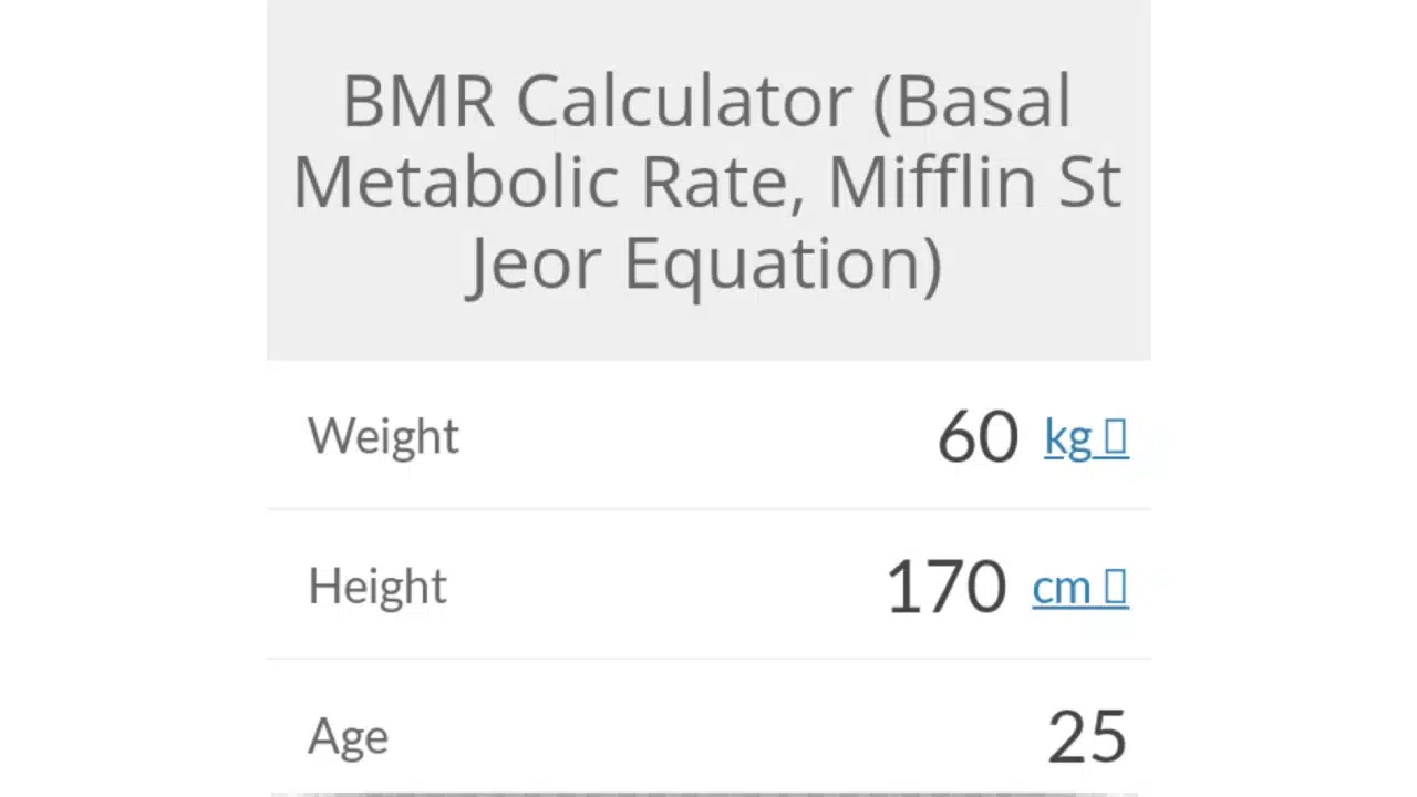 BMR Calculator BMR Calculator