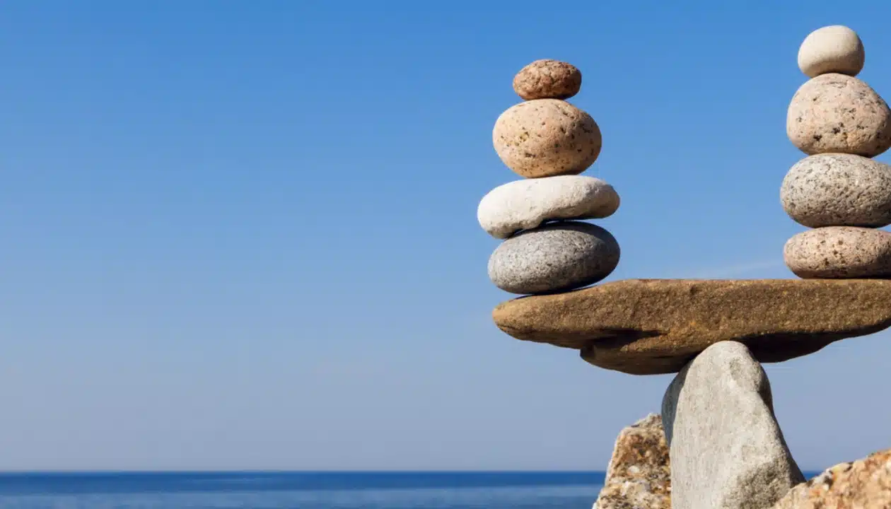 Perfect Balance Stacked Stones by the Sea Perfect Balance Stacked Stones by the Sea