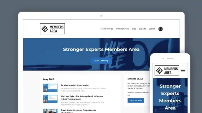 Stronger Experts Members Area – Online Learning Platform Interface