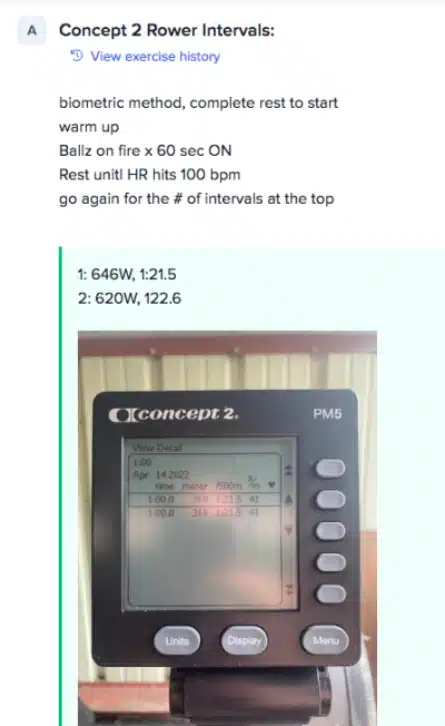 Concept 2 Rower Intervals Power and Recovery Training