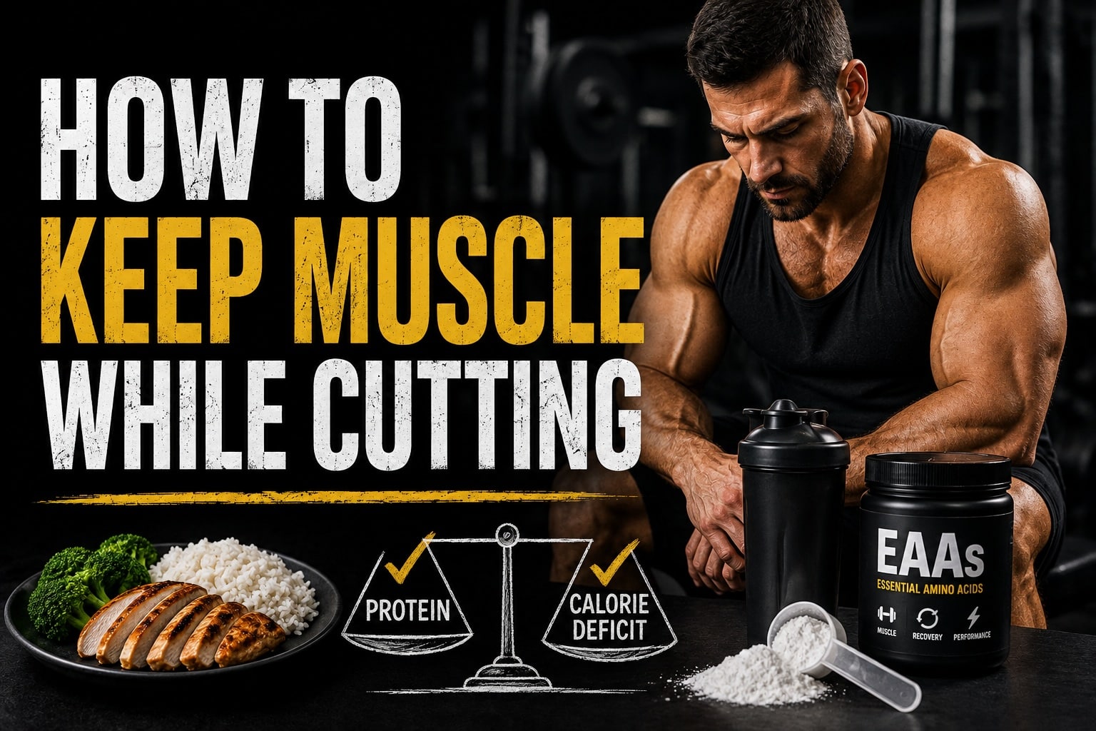 How to keep muscle while cutting with protein, resistance training and essential amino acids